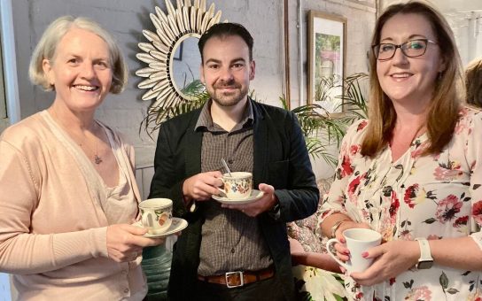 Colleen Mullarky of Nourish Holistic Wellbeing, Rob Griffiths of Blue Orchid Recruitment and Louise Burgoyne of Blueprint Academy at the Growth Club business seminar and networking event