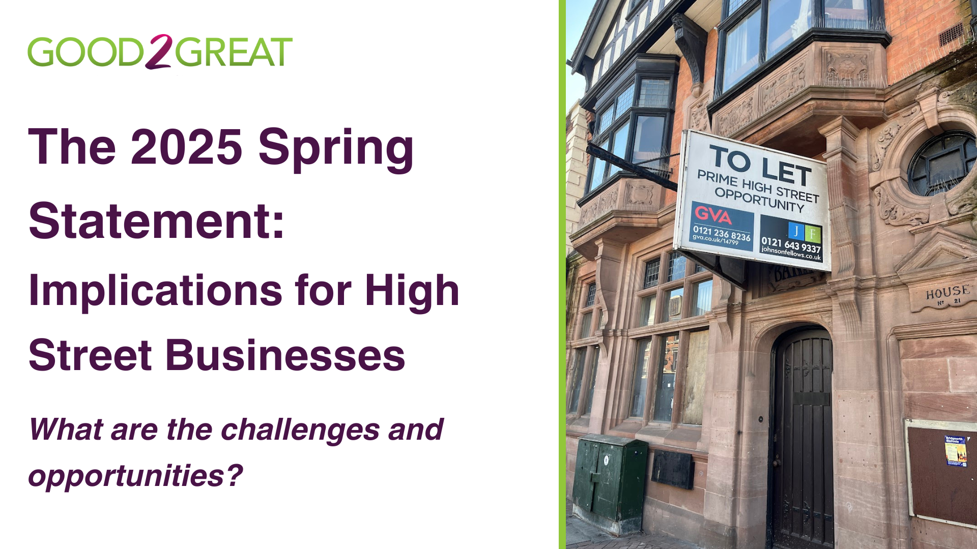 The 2025 Spring Statement: Implications for High Street Businesses ...